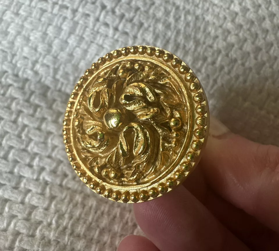 RARO Sherle Wagner Oro Gabinete O Perillas de Cajón - 14 Disponibles Foto 2 de 4