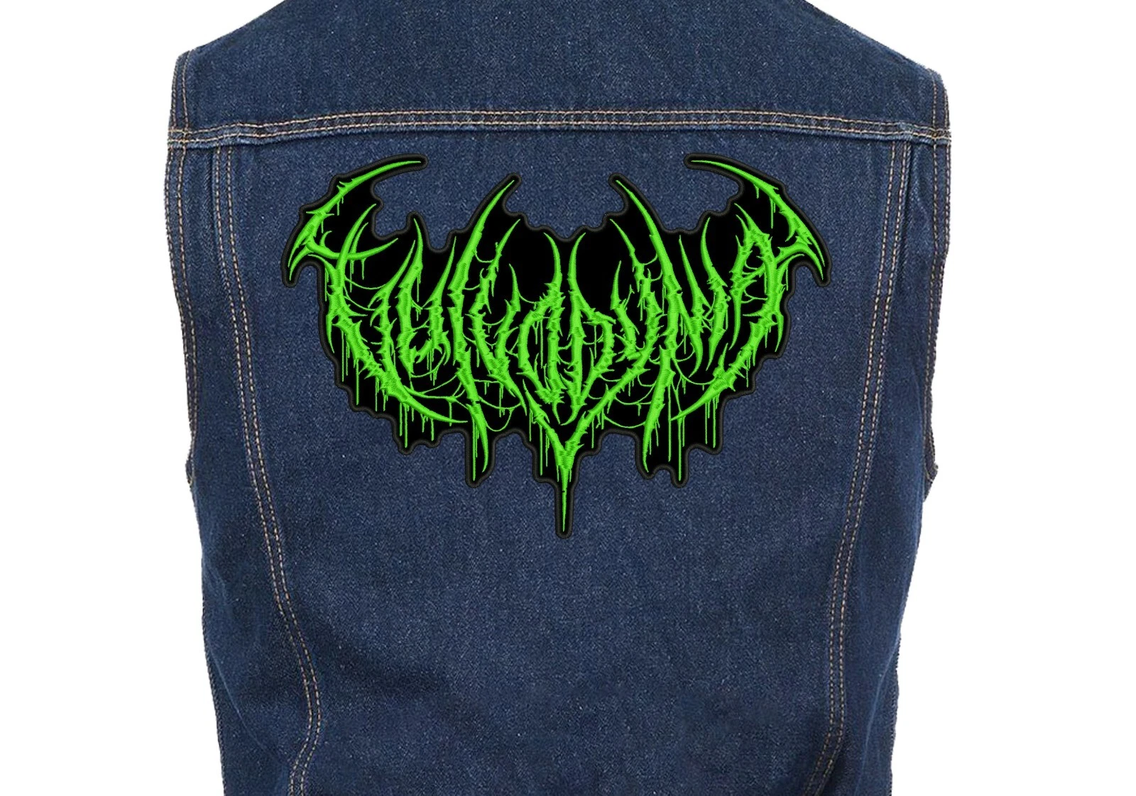 Vulvodynia embroidered BACK patch. Sew On patch. Deathcore, Brutal Death Metal.