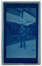 Pipestone Michigan MI RPPC Photo Postcard Teenager At Clothing Store 1916 Posted