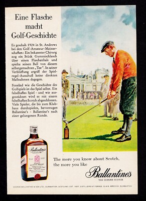 3w6761/ Alte Reklame von 1962   BALLANTINE´S   The superb Scotch.