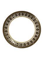 Servierplatte Rund Aus Porzellan Gold Schwarz Schick 30 Cm