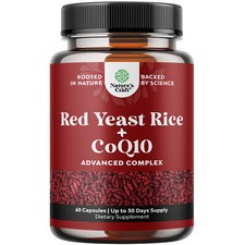 Red Yeast Rice with CoQ10 Supplement Extra Strength Non-GMO Citrinin-Free 60ct