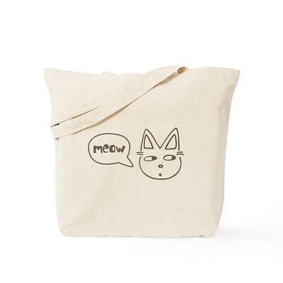 CafePress Cute Kitty Saying Meow Tote Bag (766357623)