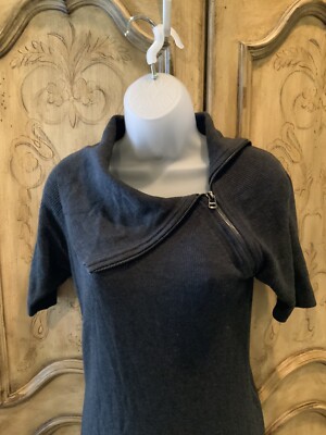 calvin klein grey sweater dress Calvin Klein Grey Cowl Neck Flare Shimmering Sweater Dress Women's XL