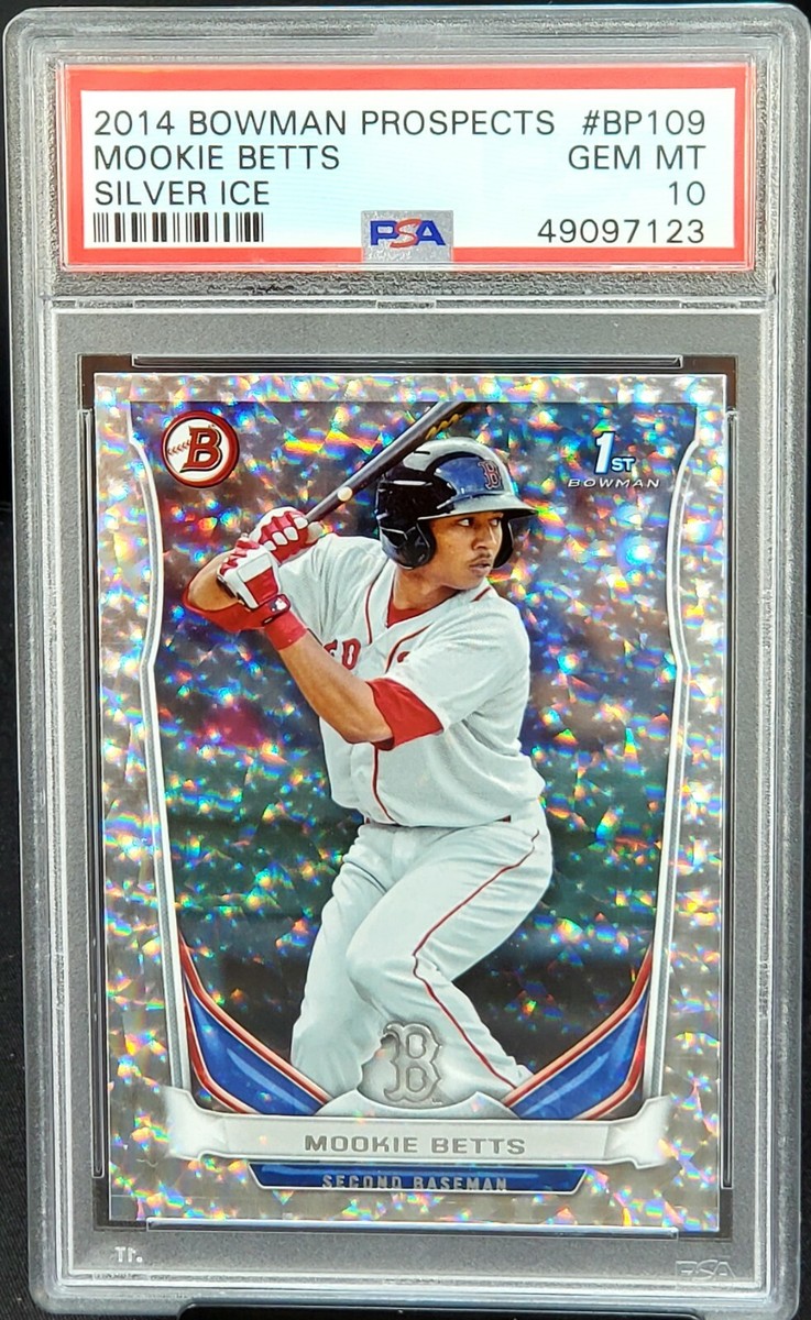 2014 1st Bowman SILVER ICE Dodgers MOOKIE BETTS Rookie Card PSA 10 