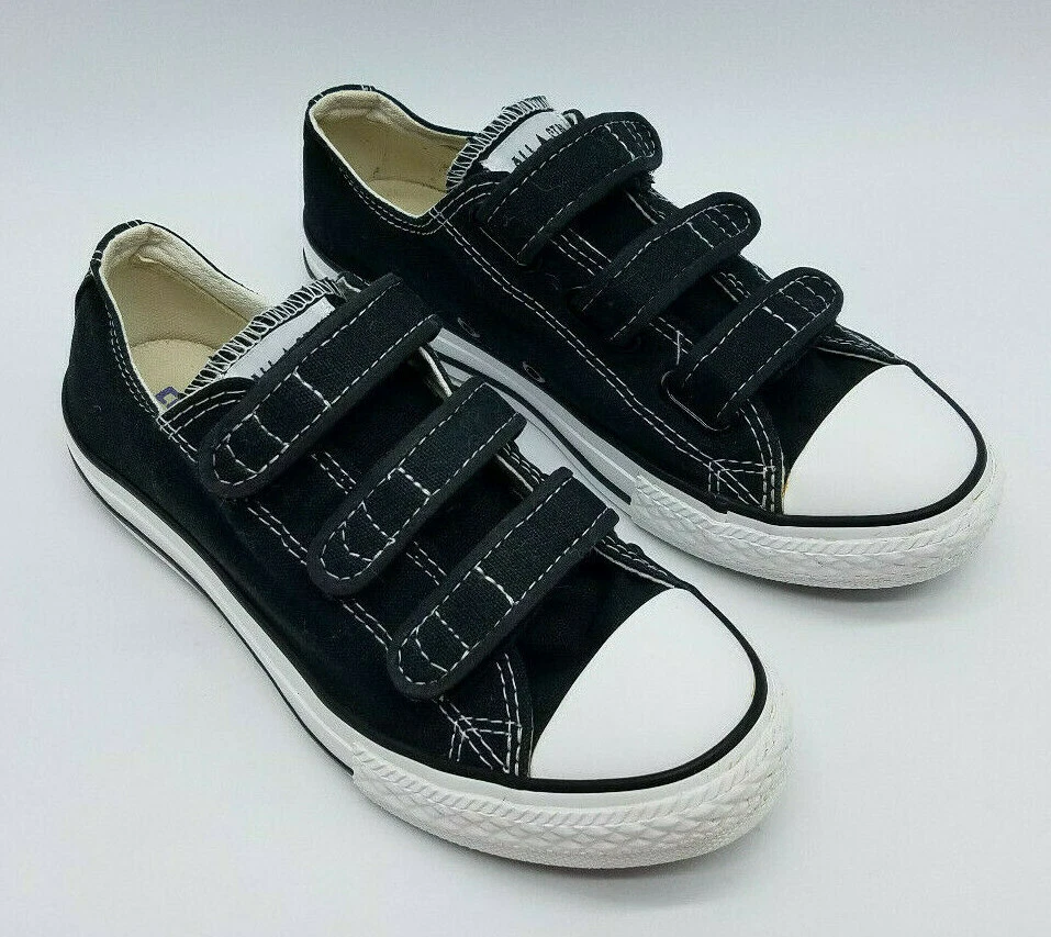 Potentieel Relatieve grootte deugd Converse Chuck Taylor All Star 3-Strap Canvas Boy&#039;s Skate Shoes Black  Size 2 | eBay