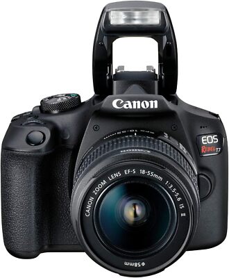 Canon EOS Rebel T7 DSLR Camera 18-55Mm Wi-Fi 24.1 MP CMOS Sensor DIGIC 4+ HD Vid