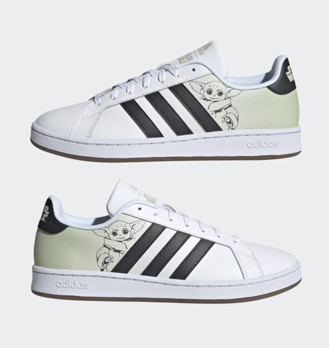 【ADIDAS】STAR WARS GRAND COURT SHOES スニーカー Men Adidas x Star Wars Grand Court Baby Yoda Grogu The