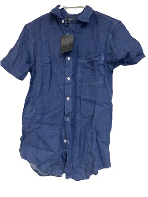 LOFT 604 Man Shirt  Short Sleeve Button Up Size Small