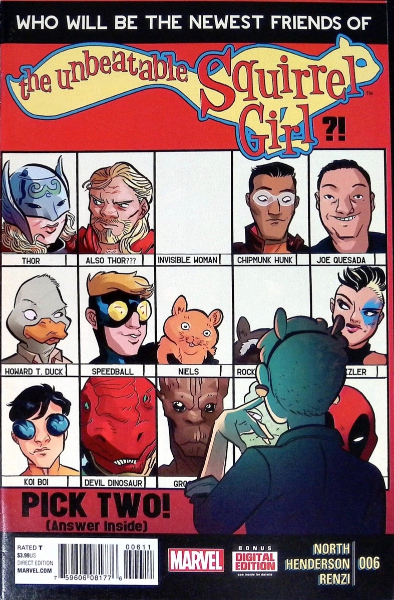 Unbeatable Squirrel Girl #6 1st Appearance Koi Boi Chipmunk