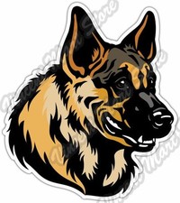 Cute German Shepherd Dog Breed Pet Car Bumper Window Vinyl Sticker Decal 4.6"