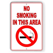No Smoking In This Area Metal Sign Or Decal 6 SIZES vaping premises SNS003