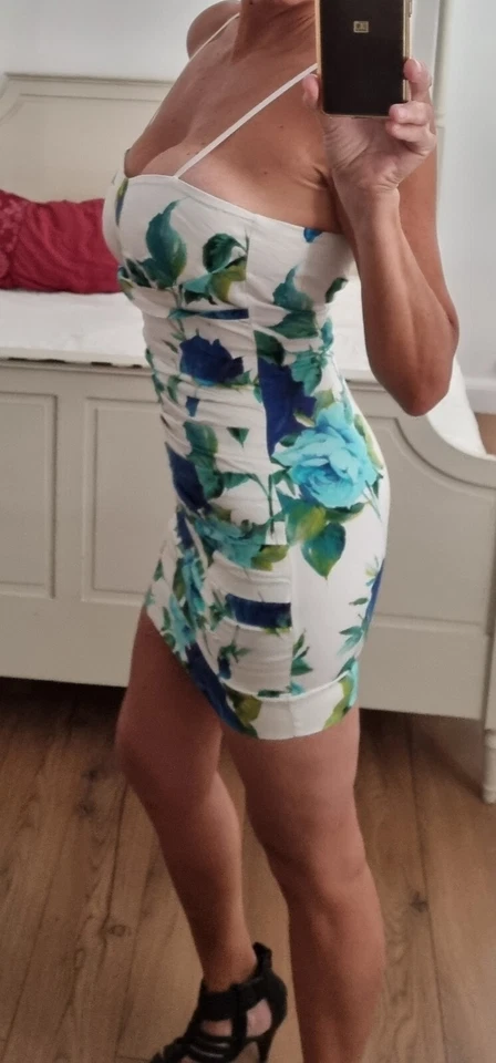 Robe Rinascimento mini, Taille M/36/38 Coton Élasthanne Neuve - Photo 4/4