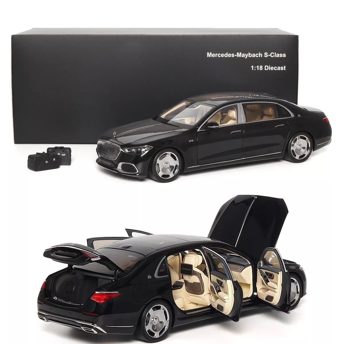 Almost Real Mercedes Maybach S-Class Black Silver 1/18 Diecast