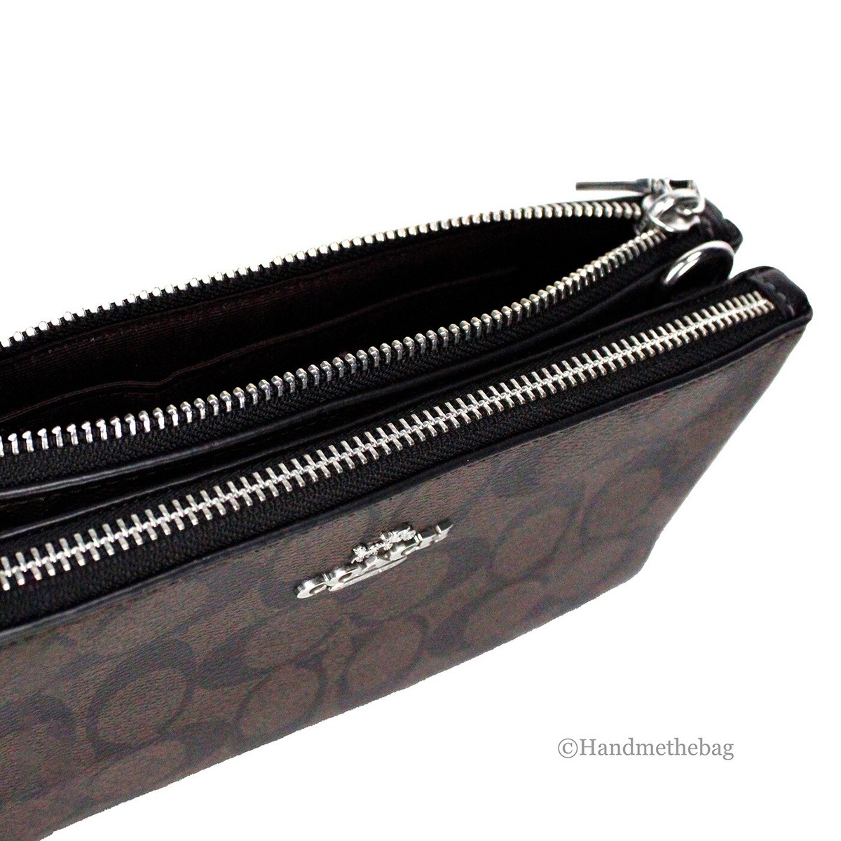 Coach (CJ790) Signature Double Zip Crossbody Shoulder Bag