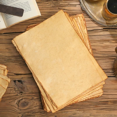 FAUSTA 50 Sheets | 150 GSM | Handmade Cotton Deckled Edge Paper | sketching drawing etc