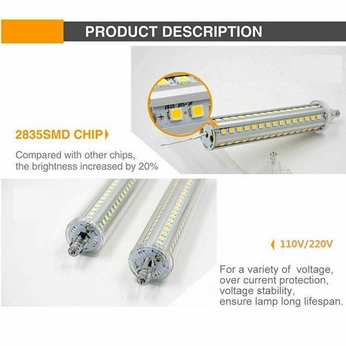 R7s LED COB Light Bulb Dimmable 78mm 118mm 6W 12W Glass Tube Lamp 110V 220V RO - Picture 11 of 14