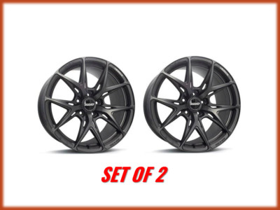 Rays Versus Matte Super Dark Gunmetal 18x9.5 5x114.3 22mm Offset Set Of  2