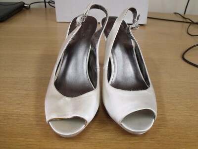 John Lewis size Parsley ivory court shoe stiletto open toe in