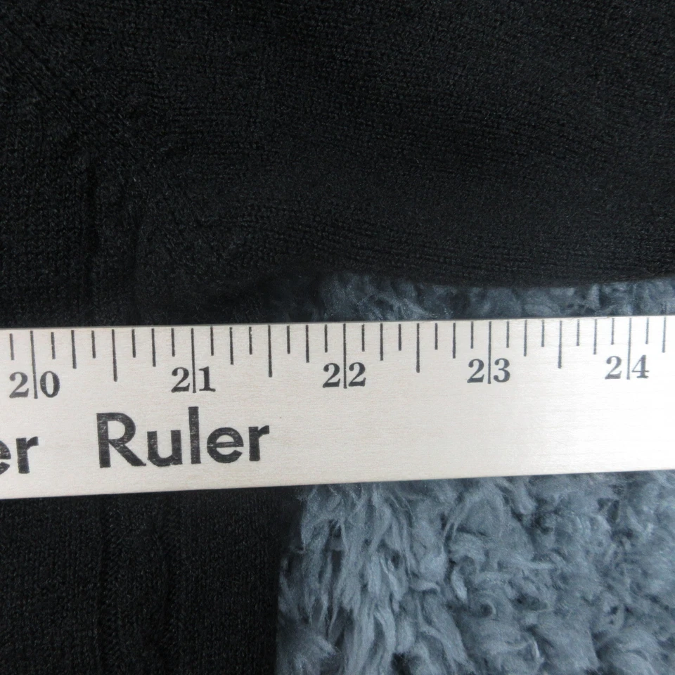 Hasting Smith Sweater Womens 2X Black Short Sleeve Mock Neck Rib Knit Top - Image 4 of 4