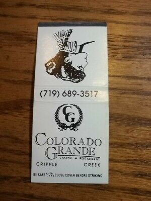 Cripple Creek CO Vintage Colorado Grande Casino  Maggie's Restaurant matchbook