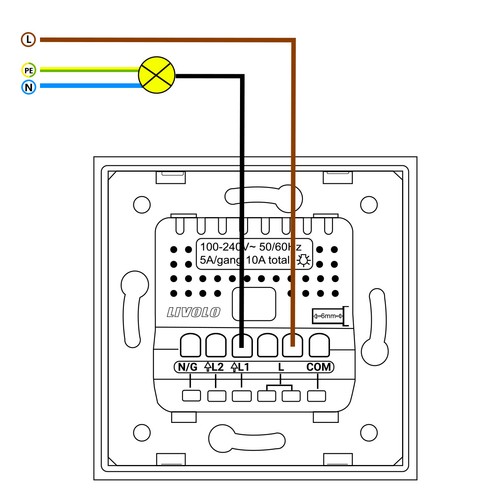 LIVOLO LICHTSCHALTER STECKDOSEN WECHSELSCHALTER DIMMER GLASRAHMEN SCHWARZ - Bild 135 von 297