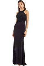 TANIA OLSEN Tyra Sleeveless Black Gown Pre owned formal event Size 10 AU RRP 420