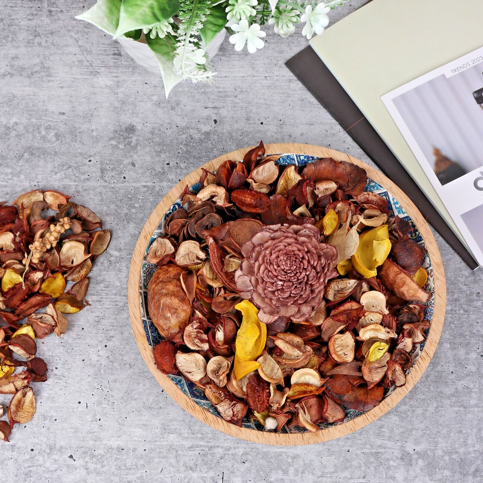 Vanilla Potpourri Large pack dry flower with 8ml perfume SCENTED Home Decoration