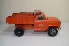 Vintage 1970s Tonka 13190 Pressed Steel Orange Dump Tipper 14"L