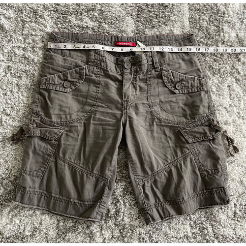 Unionbay Womens Cargo Shorts Gray Flap 