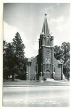 c1950 RPPC: Christ Lutheran Church – Stoughton, Wisconsin
