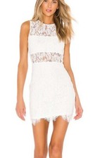 Superdown White Lace Dress Medium