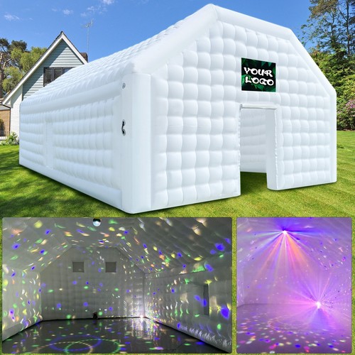30FT Inflatable Cube Wedding Tent Nightclub Tent Custom Logo White Portable - Picture 7 of 9