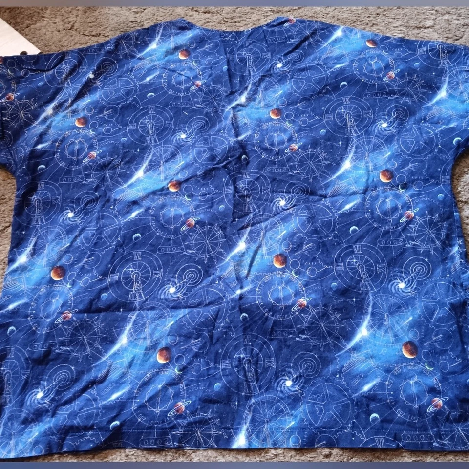 Womens Scrubs GALAXY Pattern Handmade Size 2XL - Image 3 of 3