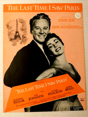 Movie Sheet Music "The Last Time I Saw Paris" © 1940 - Afbeelding 1 van 2