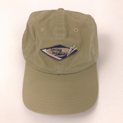 Spring Meadows golf hat cap by AHEAD mid fit beige cotton