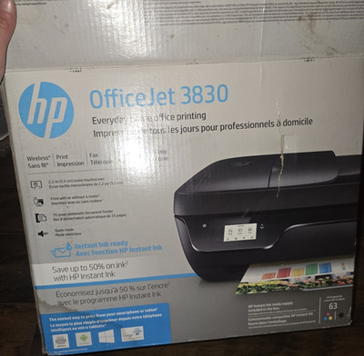 HP OfficeJet 3830 All-In-One Wireless Inkjet Color Printer Scanner Copier Fax