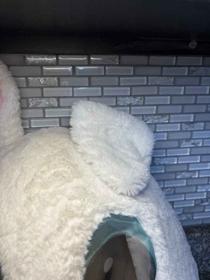 Adulto Dan Dee Greeter Maskimal Pascua Blanco Conejo Cabeza de Conejo Máscara Disfraz Foto 3 de 4