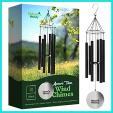 Nature’s Melody Aureole Tunes Wind Chimes – Outdoor Windchime with 6 Tubes Tu...