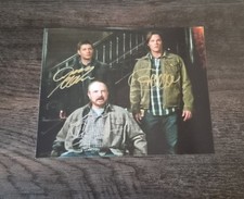 SUPERNATURAL, JENSEN ACKLES, JARED PADALECKI, JIM BEAVER, TOLLES AUTOGRAMM *TOP*