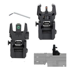 Fiber Optic Flip-up Sights Front  Rear Backup Sights for Picatinny Rails Mount