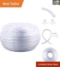 High-Quality 50 Feet PVC Tubing - 3/8" ID x 1/2" OD, Non-Toxic and Flexible