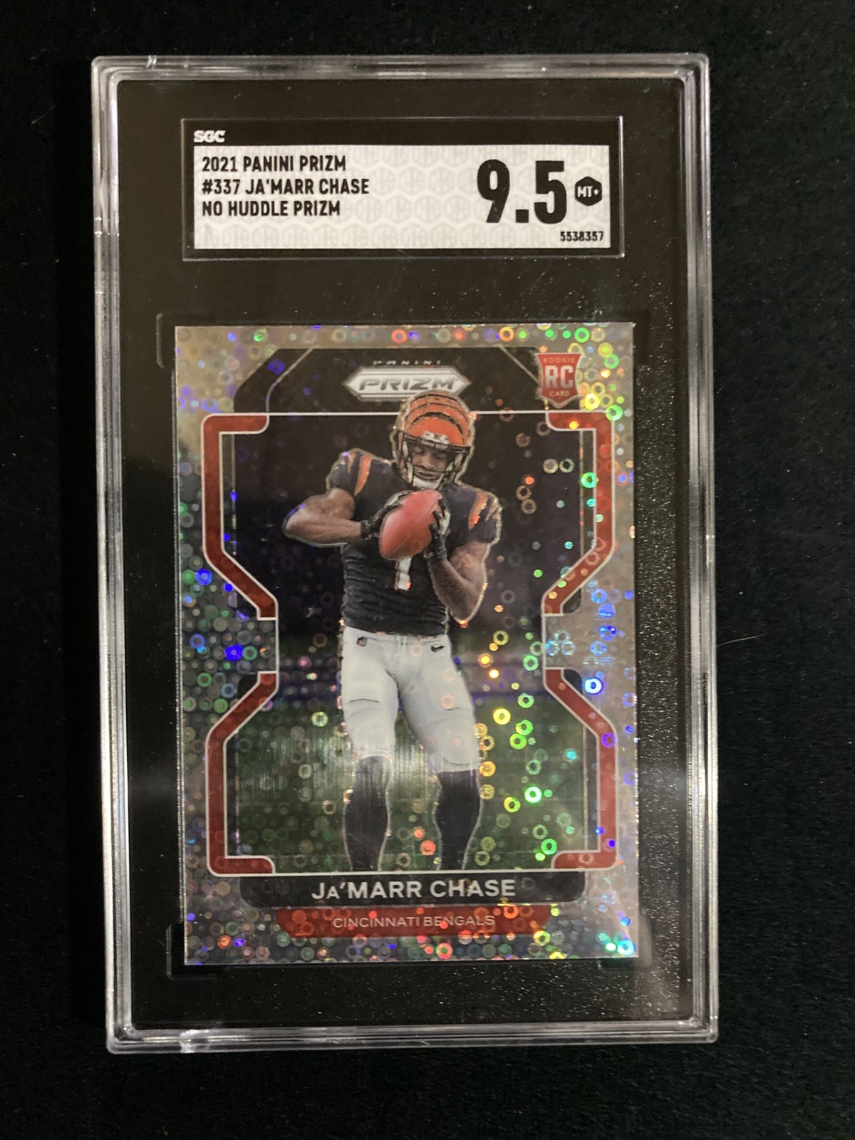 2021 Panini Prizm - Rookie Ja'Marr Chase #337 No Huddle Prizm (RC) SGC 9.5