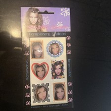 Offical Britney Spears RARE Temporary Tattoos Britney Brands 1999 NEW AND SEALED