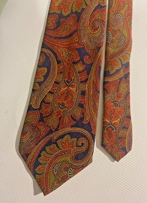 Altea Milano 59'' x 4''  Paisley Design 100% Silk, Made in Italy