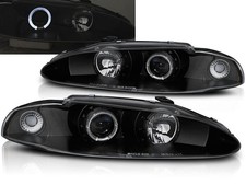 Headlights For Mitsubishi Eclipse 1995 1996 Angel Eyes Black Lhd Headlights For Mitsubishi Eclipse 1995 1996 Angel Eyes Black Lhd