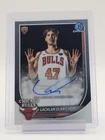 LACHLAN OLBRICH 2025-26 BOWMAN CHROME ROOKIE RC AUTO #BCA-LO BULLS Q7302
