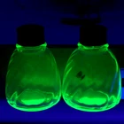 Depression Era Anchor Hocking Spiral Optic Green Glass Shaker Set 2 3/4" UV+