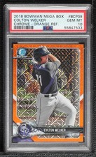 2018 Bowman Mega Box Orange Mojo Refractor 25/25 Colton Welker PSA 10 0k3a