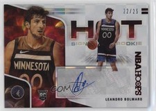 2020 Panini NBA Hoops Hot Signatures Rookies Red /25 Leandro Bolmaro Auto 0s9t